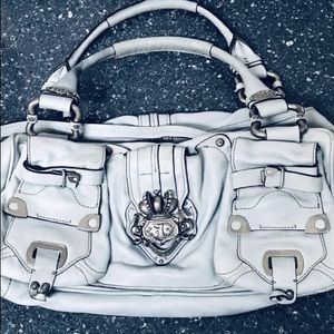 Vintage Juicy Couture Light Blue Leather Satchel.